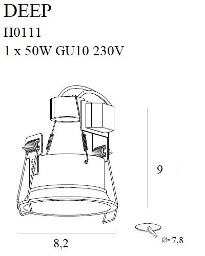 MAXLIGHT H0111 OPRAWA WPUSTOWA DEEP CZARNA GU10 MAXLIGHT H0111 OPRAWA WPUSTOWA DEEP CZARNA GU10