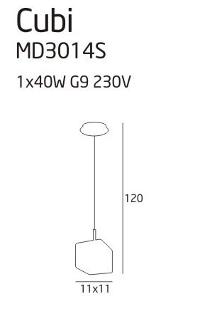 MAXLIGHT MD3014S-1W CUBI 11 LAMPA WISZĄCA MAXLIGHT MD3014S-1W CUBI 11 LAMPA WISZĄCA