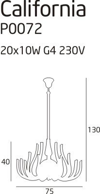 MAXLIGHT P0072 LAMPA WISZĄCA CALIFORNIA MAXLIGHT P0072 LAMPA WISZĄCA CALIFORNIA