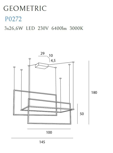 MAXLIGHT P0272 LAMPA WISZĄCA GEOMETRIC BIAŁA MAXLIGHT P0272 LAMPA WISZĄCA GEOMETRIC BIAŁA