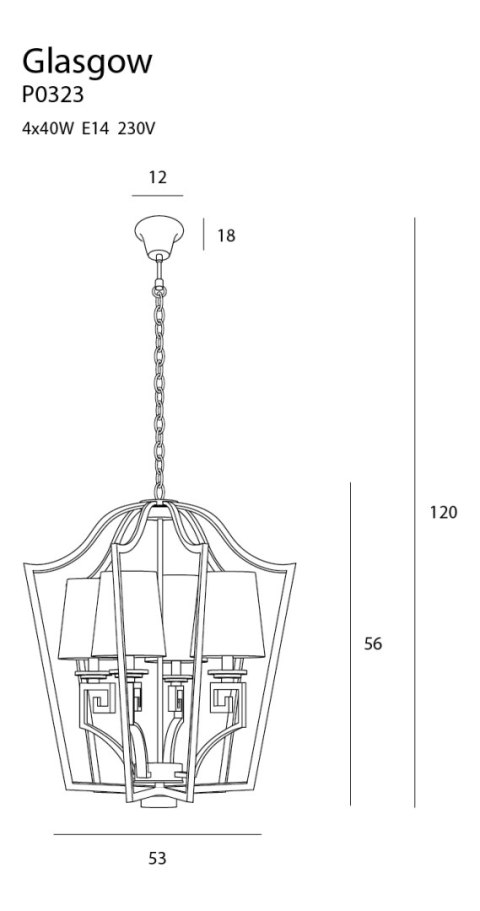 MAXLIGHT P0323 LAMPA WISZĄCA GLASGOW MAŁA MAXLIGHT P0323 LAMPA WISZĄCA GLASGOW MAŁA