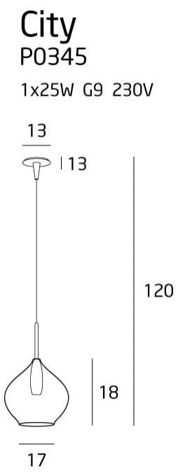 MAXLIGHT P0345 LAMPA WISZĄCA CITY 1 SZKŁO BEZBARWNE MAXLIGHT P0345 LAMPA WISZĄCA CITY 1 SZKŁO BEZBARWNE