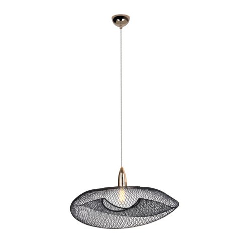 MAXLIGHT P0444 LAMPA WISZĄCA BREEZY CZARNY KLOSZ 45x66 cm MAXLIGHT P0444 LAMPA WISZĄCA BREEZY CZARNY KLOSZ 45x66 cm