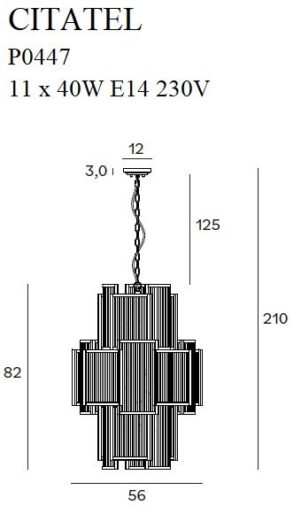 MAXLIGHT P0447 LAMPA WISZĄCA CITATEL ZŁOTA MAXLIGHT P0447 LAMPA WISZĄCA CITATEL ZŁOTA