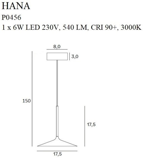 MAXLIGHT P0456 LAMPA WISZĄCA HANA CZARNA MAXLIGHT P0456 LAMPA WISZĄCA HANA CZARNA