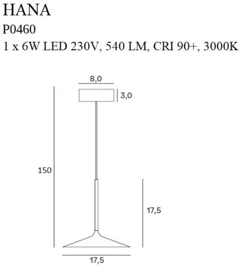 MAXLIGHT P0460 LAMPA WISZĄCA HANA ZŁOTA MAXLIGHT P0460 LAMPA WISZĄCA HANA ZŁOTA