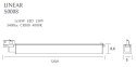 MAXLIGHT S0008 LAMPA DO SZYNOPRZEWODU LINEAR TRACK BLACK 36W 4000K