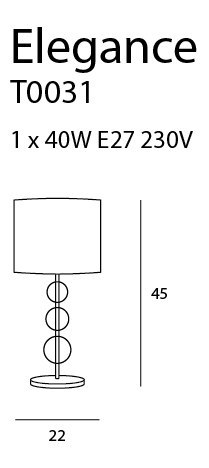 MAXLIGHT T0031 LAMPA STOŁOWA ELEGANCE MAXLIGHT T0031 LAMPA STOŁOWA ELEGANCE
