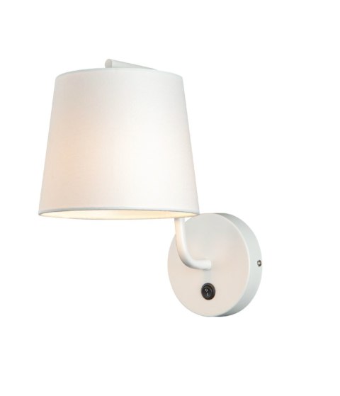 MAXLIGHT W0193 KINKIET CHICAGO BIAŁY + BIAŁY ABAŻUR MAXLIGHT W0193 KINKIET CHICAGO BIAŁY + BIAŁY ABAŻUR