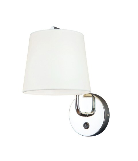 MAXLIGHT W0195 KINKIET CHICAGO CHROM + BIAŁY ABAŻUR MAXLIGHT W0195 KINKIET CHICAGO CHROM + BIAŁY ABAŻUR