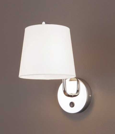 MAXLIGHT W0195 KINKIET CHICAGO CHROM + BIAŁY ABAŻUR MAXLIGHT W0195 KINKIET CHICAGO CHROM + BIAŁY ABAŻUR
