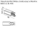 DOBAC MHT1-C/R-WH TRACK KOŃCÓWKA ZASILAJĄCA prawa biała