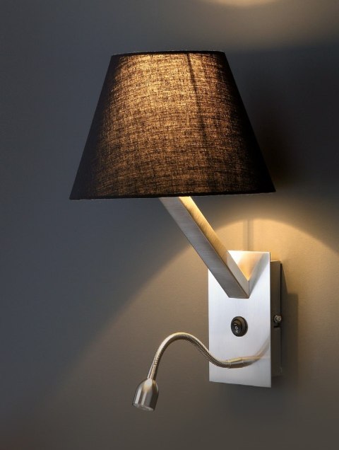 MAXLIGHT 5103WA/BLNM KINKIET ORLANDO CZARNY SATYNA+LED MAXLIGHT 5103WA/BLNM KINKIET ORLANDO CZARNY SATYNA+LED