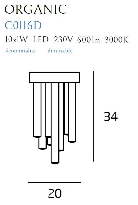 MAXLIGHT C0116D PLAFON ORGANIC MIEDŹ MAŁY ŚCIEMNIALNY MAXLIGHT C0116D PLAFON ORGANIC MIEDŹ MAŁY ŚCIEMNIALNY