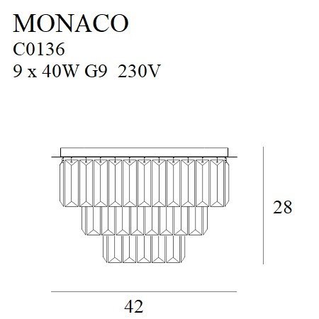 MAXLIGHT C0136 PLAFON MONACO Ø 42 cm MAXLIGHT C0136 PLAFON MONACO Ø 42 cm