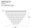 MAXLIGHT C0137 PLAFON MONACO Ø 60 cm