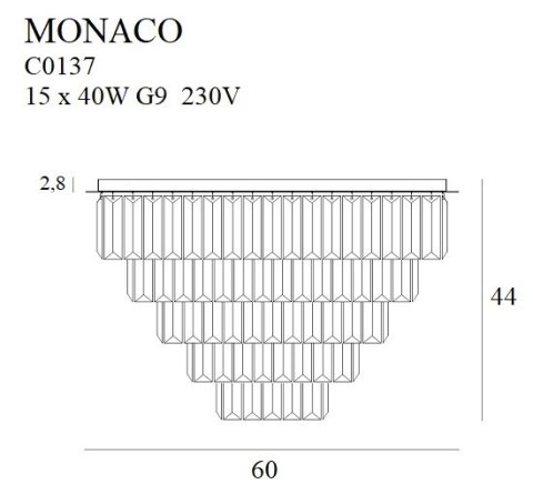 MAXLIGHT C0137 PLAFON MONACO Ø 60 cm MAXLIGHT C0137 PLAFON MONACO Ø 60 cm