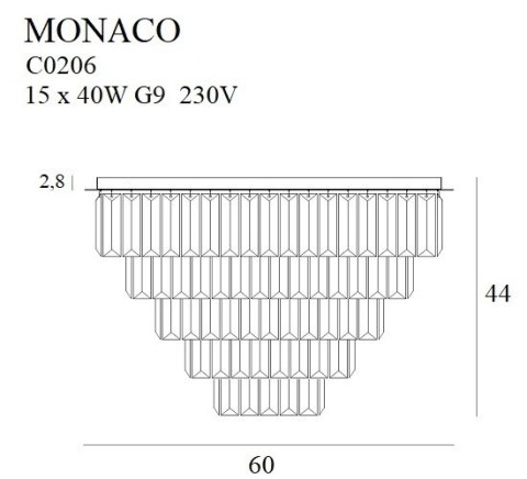 MAXLIGHT C0206 PLAFON MONACO ZŁOTY Ø 60 cm MAXLIGHT C0206 PLAFON MONACO ZŁOTY Ø 60 cm