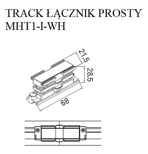 MAXLIGHT MHT1-I-WH TRACK ŁĄCZNIK PROSTY biały MAXLIGHT MHT1-I-WH TRACK ŁĄCZNIK PROSTY biały