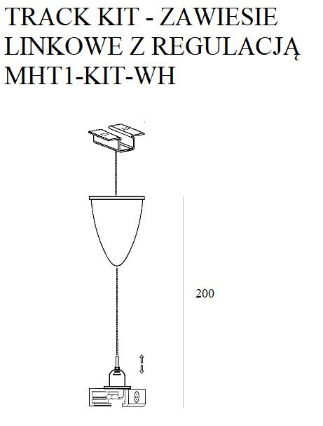 MAXLIGHT MHT1-KIT-WH TRACK KIT ZAWIESZENIE LINKOWE Z REGULACJĄ 2,0 m białe MAXLIGHT MHT1-KIT-WH TRACK KIT ZAWIESZENIE LINKOWE Z REGULACJĄ 2,0 m białe