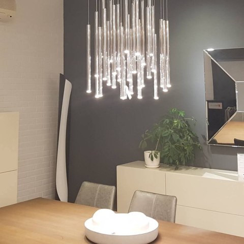 MAXLIGHT P0175D LAMPA WISZĄCA ORGANIC 33x1 CHROM ŚCIEMNIALNA MAXLIGHT P0175D LAMPA WISZĄCA ORGANIC 33x1 CHROM ŚCIEMNIALNA