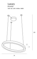 MAXLIGHT P0369D LAMPA WISZĄCA LUXURY 70 CM ZŁOTA ŚCIEMNIALNA
