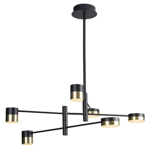 MAXLIGHT P0405 LAMPA WISZĄCA PUMA LED 6x 7W BK/GD MAXLIGHT P0405 LAMPA WISZĄCA PUMA LED 6x 7W BK/GD