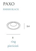 MAXLIGHT RH0108 BLACK PIERŚCIEŃ OZDOBNY do OPRAWY WPUSTOWEJ PAXO LED CZARNY