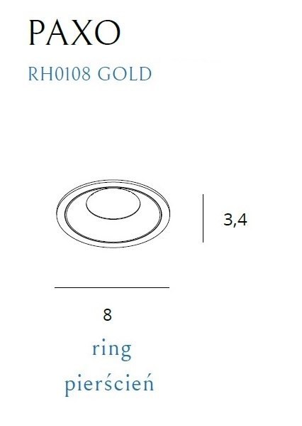MAXLIGHT RH0108 GOLD PIERŚCIEŃ OZDOBNY do OPRAWY WPUSTOWEJ PAXO LED ZŁOTY MAXLIGHT RH0108 GOLD PIERŚCIEŃ OZDOBNY do OPRAWY WPUSTOWEJ PAXO LED ZŁOTY