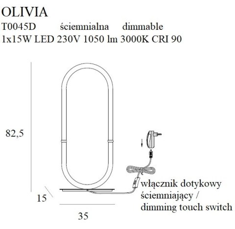 MAXLIGHT T0045D LAMPA STOŁOWA OLIVIA MAXLIGHT T0045D LAMPA STOŁOWA OLIVIA