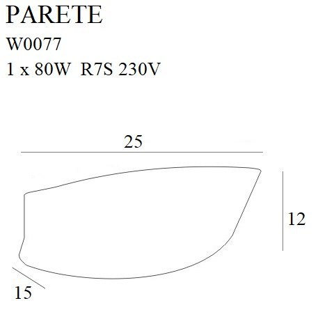 MAXLIGHT W0077 KINKIET PARETE CZERWONY, 80W R7S MAXLIGHT W0077 KINKIET PARETE CZERWONY, 80W R7S