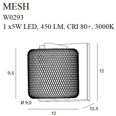 MAXLIGHT W0293 KINKIET MESH MAXLIGHT W0293 KINKIET MESH