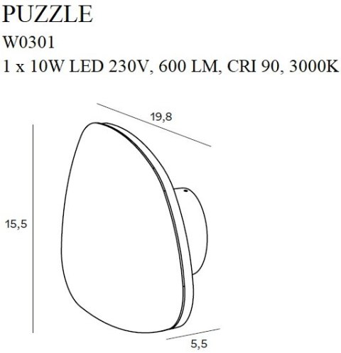MAXLIGHT W0301 KINKIET PUZZLE M BIAŁY MAXLIGHT W0301 KINKIET PUZZLE M BIAŁY
