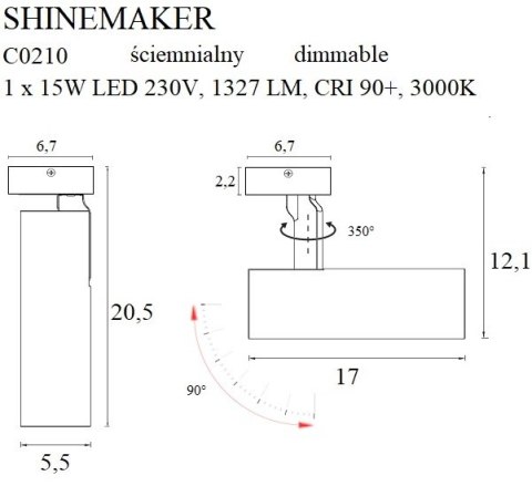 MAXLIGHT C0210 LAMPA SUFITOWA SHINEMAKER CZARNA- ŚCIEMNIALNA MAXLIGHT C0210 LAMPA SUFITOWA SHINEMAKER CZARNA- ŚCIEMNIALNA