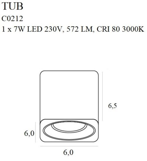 MAXLIGHT C0212 LAMPA SUFITOWA TUB KWADRAT CZARNY + PIERŚCIEŃ OZDOBNY ZŁOTY MAXLIGHT C0212 LAMPA SUFITOWA TUB KWADRAT CZARNY + PIERŚCIEŃ OZDOBNY ZŁOTY