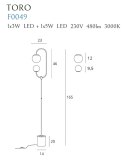MAXLIGHT F0049 LAMPA PODŁOGOWA TORO
