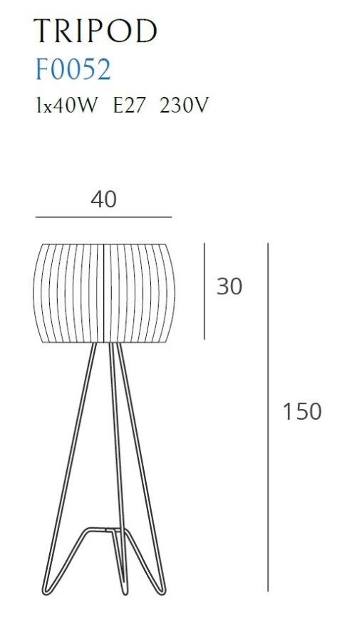 MAXLIGHT F0052 LAMPA PODŁOGOWA TRIPOD MAXLIGHT F0052 LAMPA PODŁOGOWA TRIPOD