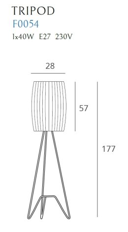 MAXLIGHT F0054 LAMPA PODŁOGOWA TRIPOD