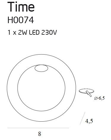MAXLIGHT H0074 OPRAWA SCHODOWA TIME OKRĄGŁA IP54 MAXLIGHT H0074 OPRAWA SCHODOWA TIME OKRĄGŁA IP54