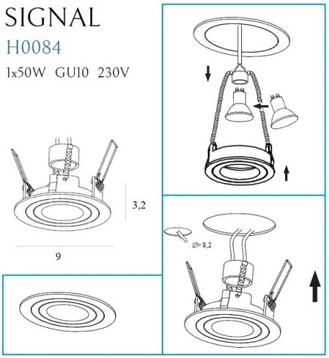 MAXLIGHT H0084 OPRAWA PODTYNKOWA SIGNAL I BIAŁA MAXLIGHT H0084 OPRAWA PODTYNKOWA SIGNAL I BIAŁA