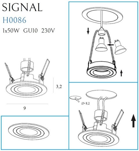 MAXLIGHT H0086 OPRAWA PODTYNKOWA SIGNAL I CZARNA MAXLIGHT H0086 OPRAWA PODTYNKOWA SIGNAL I CZARNA