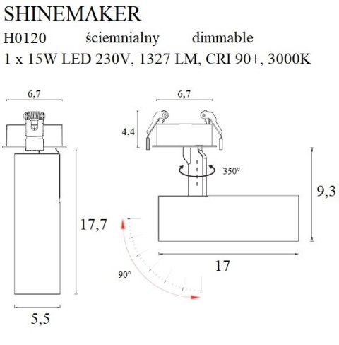 MAXLIGHT H0120 LAMPA WPUSZCZANA SHINEMAKER CZARNA- ŚCIEMNIALNA MAXLIGHT H0120 LAMPA WPUSZCZANA SHINEMAKER CZARNA- ŚCIEMNIALNA