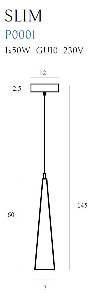 MAXLIGHT P0001 LAMPA WISZĄCA SLIM BIAŁA 60 MAXLIGHT P0001 LAMPA WISZĄCA SLIM BIAŁA 60