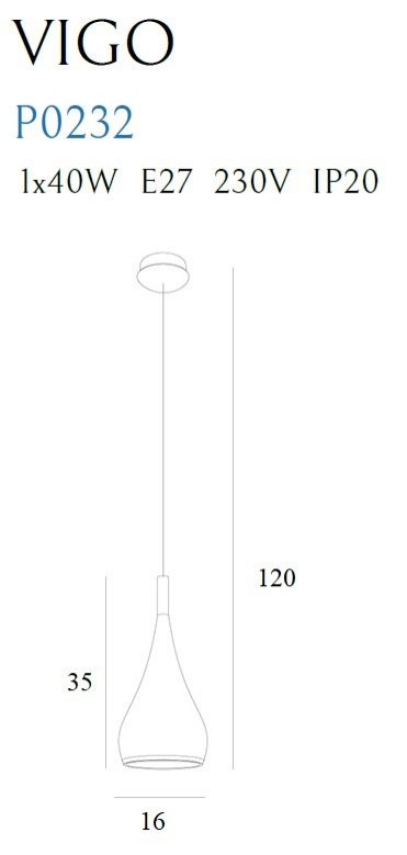 MAXLIGHT P0232 LAMPA WISZĄCA VIGO I CZARNA MAXLIGHT P0232 LAMPA WISZĄCA VIGO I CZARNA