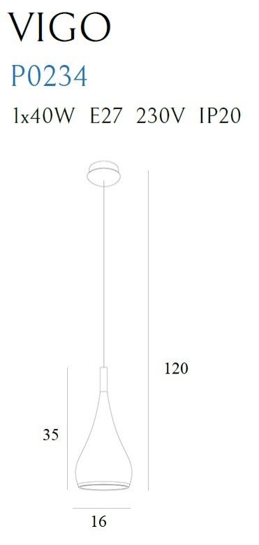 MAXLIGHT P0234 LAMPA WISZĄCA VIGO I BIAŁA MAXLIGHT P0234 LAMPA WISZĄCA VIGO I BIAŁA