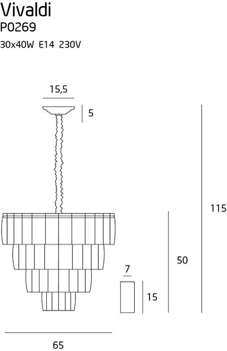 MAXLIGHT P0269 LAMPA WISZĄCA VIVALDI ZŁOTY MAXLIGHT P0269 LAMPA WISZĄCA VIVALDI ZŁOTY