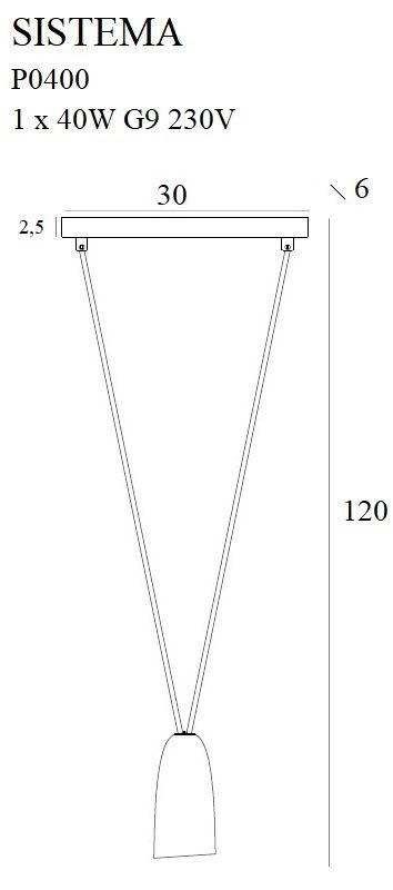 MAXLIGHT P0400 LAMPA WISZĄCA SISTEMA I MAXLIGHT P0400 LAMPA WISZĄCA SISTEMA I