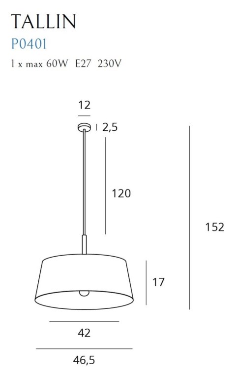 MAXLIGHT P0401 LAMPA WISZĄCA TALLIN CZARNA MAXLIGHT P0401 LAMPA WISZĄCA TALLIN CZARNA