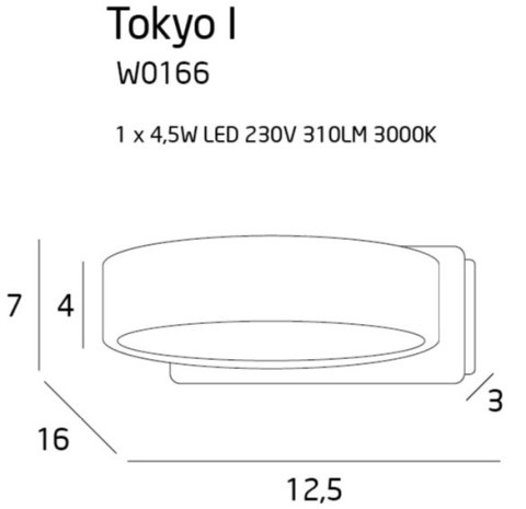 MAXLIGHT W0166 KINKIET TOKYO I BIAŁY MAXLIGHT W0166 KINKIET TOKYO I BIAŁY