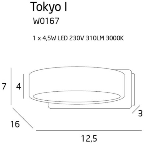 MAXLIGHT W0167 KINKIET TOKYO I CZARNY MAXLIGHT W0167 KINKIET TOKYO I CZARNY